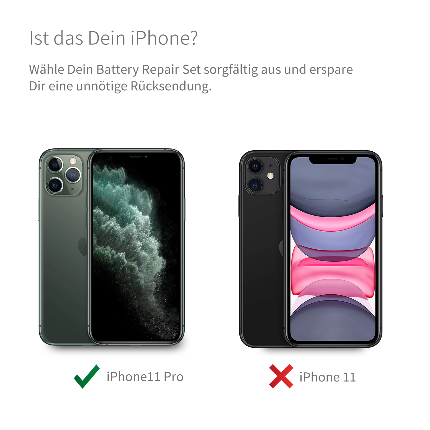 iPhone 11 Pro Akku Reparaturset